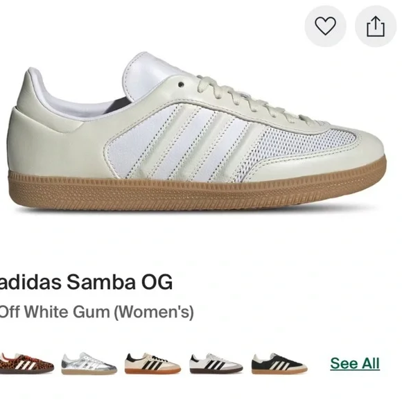 Adidas Samba OG Trainers Sneakers Shoes Cloud White/Off White/Gum 3 - Picture 7 of 7
